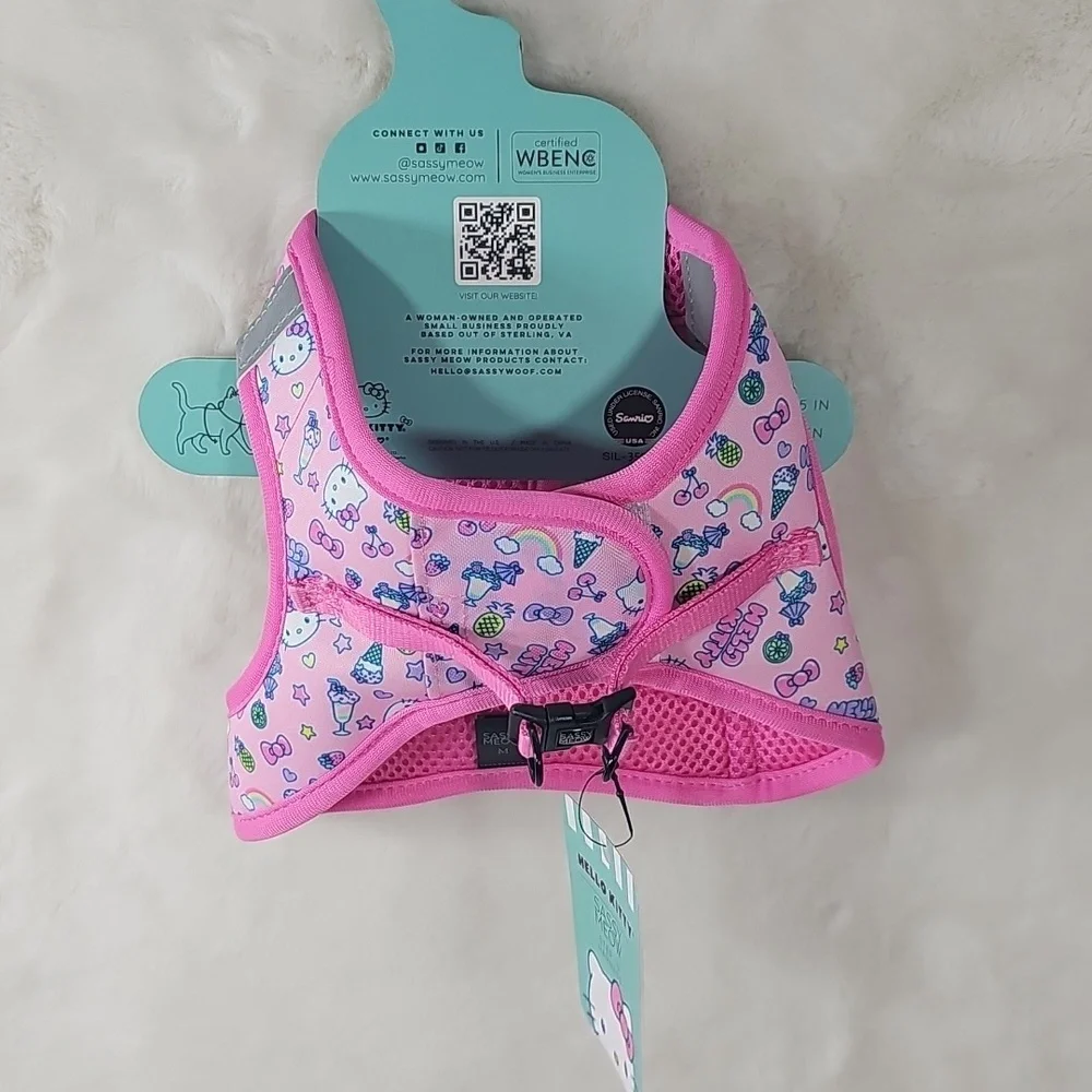 Sanrio Sassy Meow Hello Kitty Adjustable Cat Step-in Harness